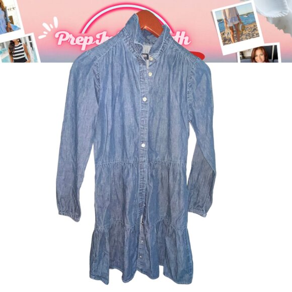 👗 J.Crew Chambray Button-Front Shirt Dress – Size 00 XXS – Denim Blue - Picture 5 of 7